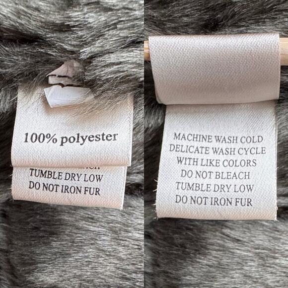 NWT Dylan Faux Leather Faux Fur Reversible Coat | Brown Gray | Women’s Small - Picture 15 of 15